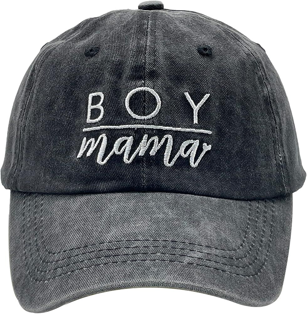 Waldeal Women's Embroidered Baseball Cap Boy Mama Mom Gift Vintage Distressed Dad Hat | Amazon (US)