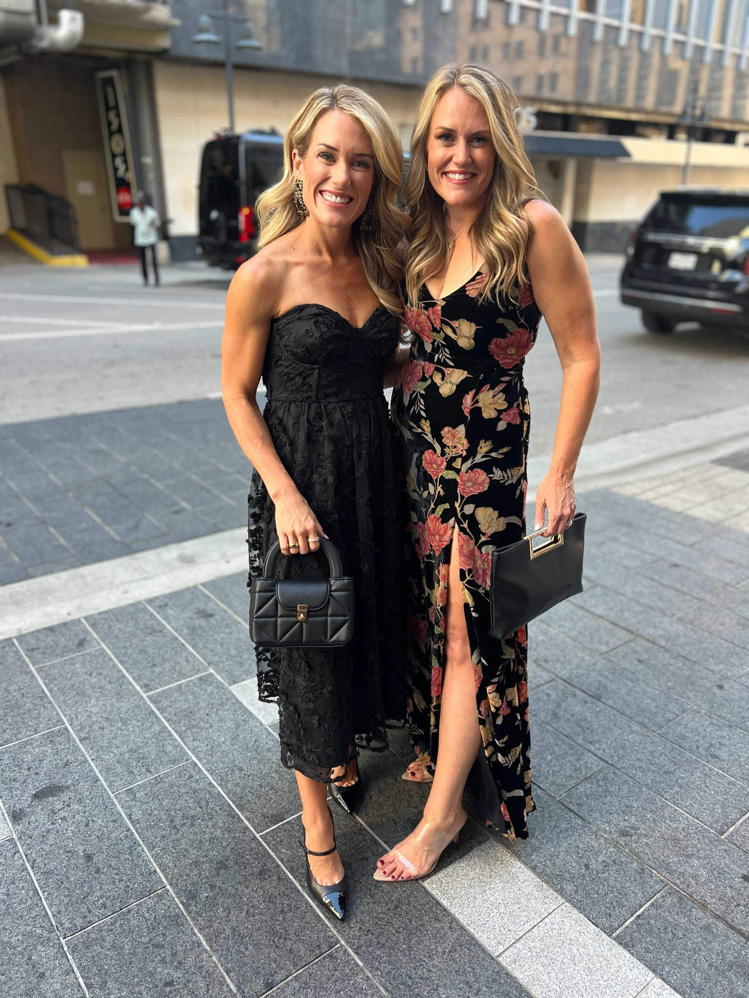 Wedding guest look 
Formal event
Little black dress
Maxi dress
Long dress
Sling back heel 
Black purse 

#LTKFallSale #LTKStyleTip #LTKCon