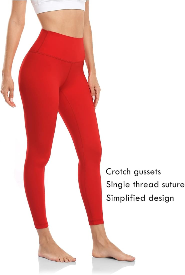 HeyNuts Pure&Plain 7/8 Athletic Leggings for Women Tummy Control Yoga Pants 25'' | Amazon (US)