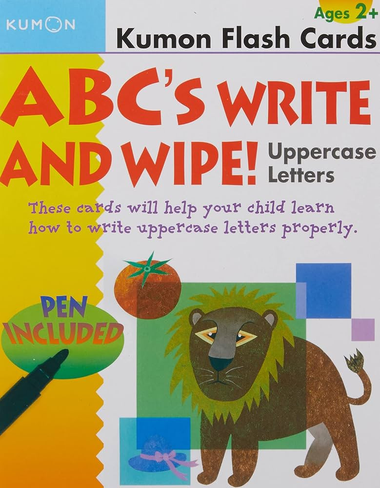 Kumon ABCs Write & Wipe! Uppercase Letters (Kumon Flash Cards) Ages 5-6, kindergarten | Amazon (US)