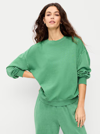 Oversized Crew-Neck Sweatshirt | Old Navy (US)
