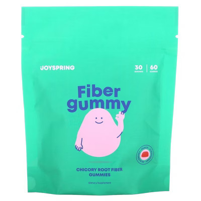JoySpring Chicory Root Fiber Gummies, Blackberry, Peach, Strawberry, 3 g, 60 Gummies (1.5 g per Gummy) | Target
