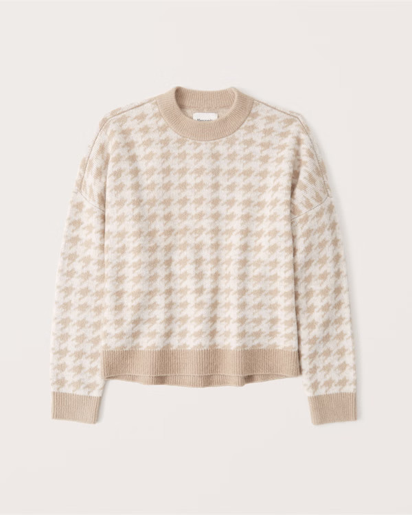 Houndstooth Patterned Sweater | Abercrombie & Fitch (US)