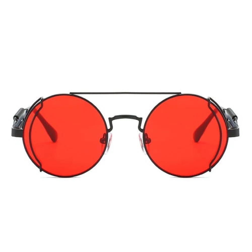 Zhaomeidaxi 1 Pairs Steampunk Sunglasses for Men Women Vintage Retro Round Metal Frame Eyewear Sh... | Walmart (US)