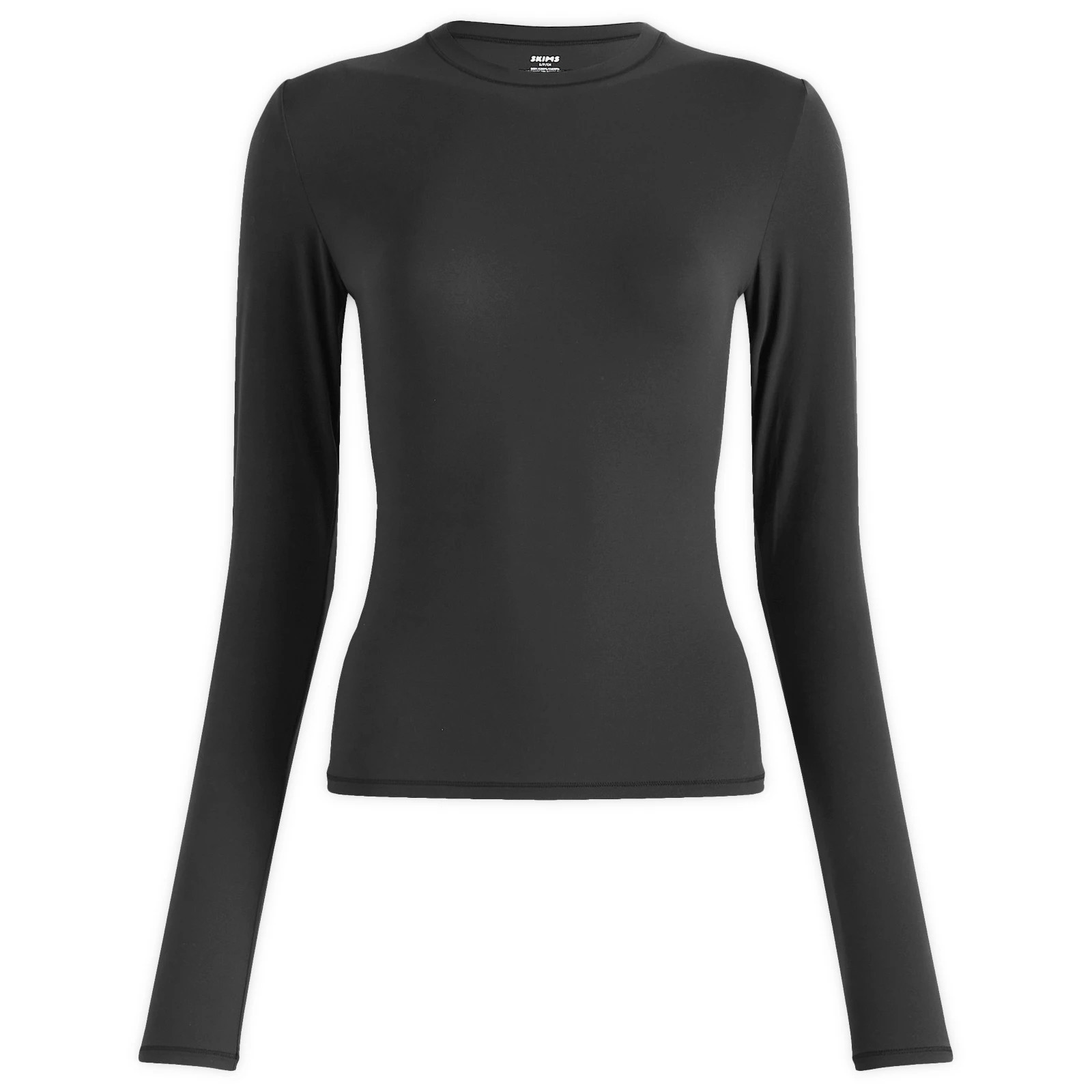 SKIMS Women's Fits Everybody Long Sleeve T-Shirt in Onyx, Size Large | END. Clothing