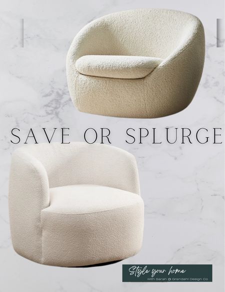 Save or splurge. Teen room edition !!    Curved chairs are trending and they are so fun to add to a teen space or dorm room or sitting area! 

#LTKhome