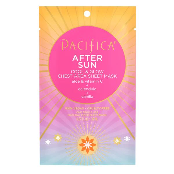 After Sun Cool & Glow Chest Area Sheet Mask | Pacifica Beauty