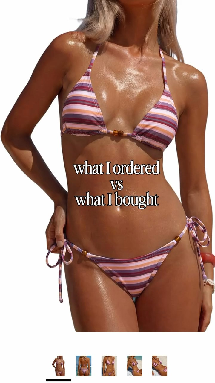 What I ordered vs what I got 〰️ love this pink striped bikini from Amazon

Summer outfit, beach vacation outfit, striped swimsuit, pool outfit

#LTKOver40 #LTKgrwm #LTKSwim