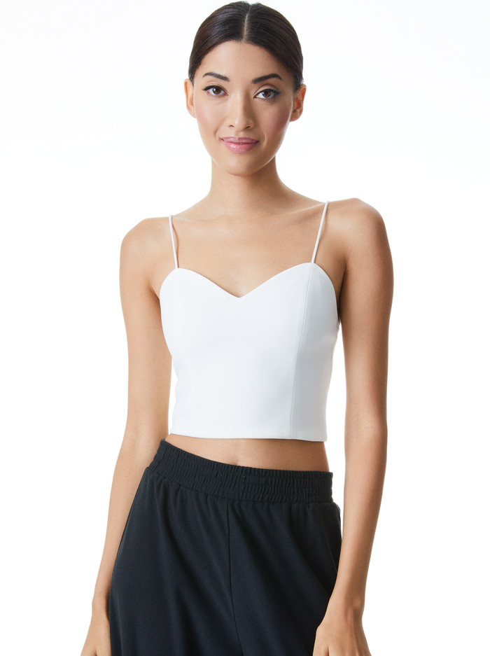 GINA SWEETHEART CROP TOP | Alice + Olivia