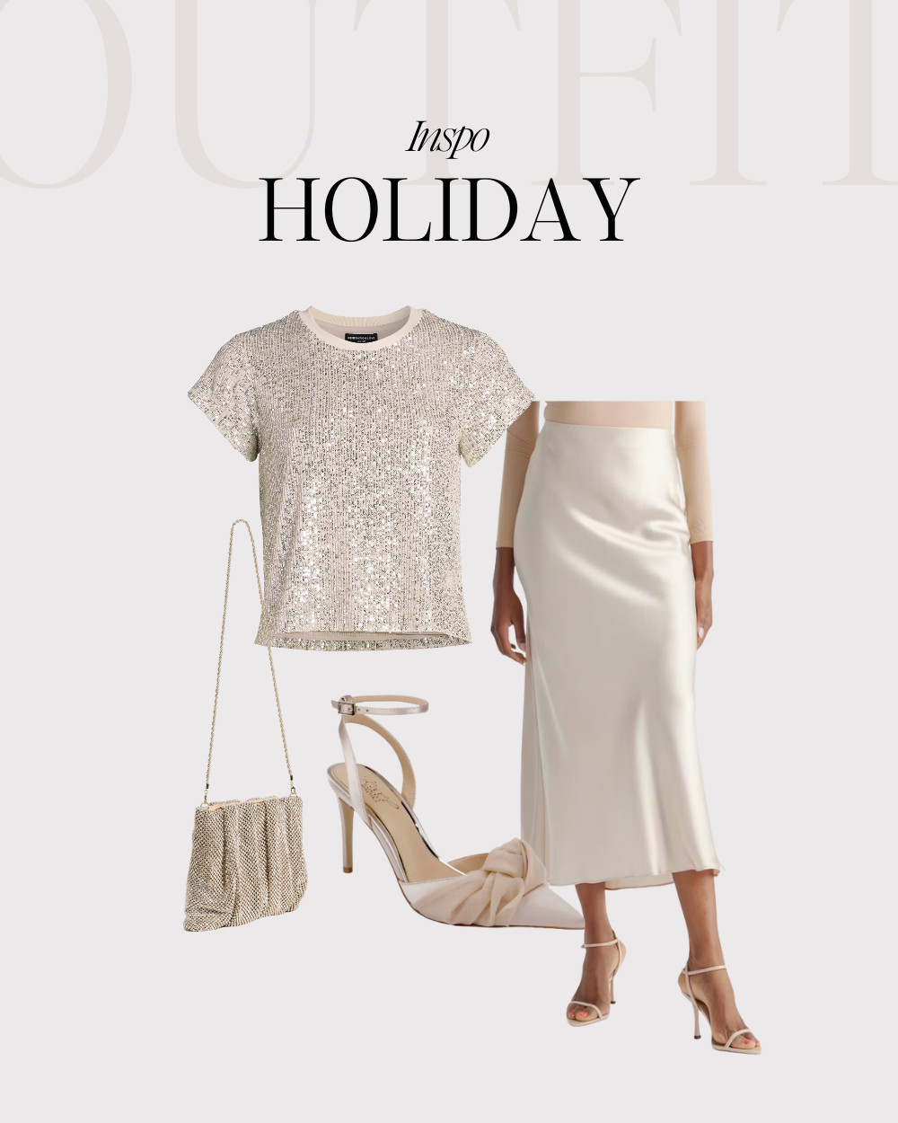 Monochrome moment🤍✨Holiday Outfit Inspo featuring some of my favorite capsule pieces!  

 #LTKHoliday #LTKootd