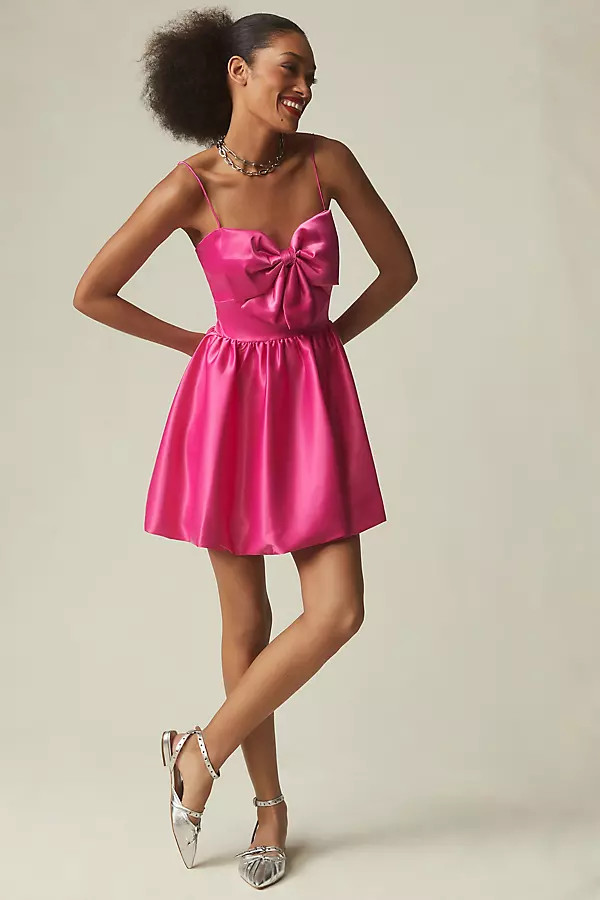 Mac Duggal Bow Bubble Mini Dress | Anthropologie (US)