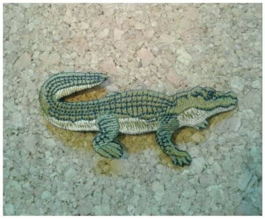 Alligator Embroidered Iron On Applique Patch, Gator, Crocodile, Reptile, Logo, 1- 1/2" - for Hats... | Amazon (US)
