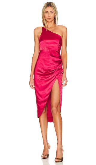 Renata Midi Dress in Cherry Red | Revolve Clothing (Global)
