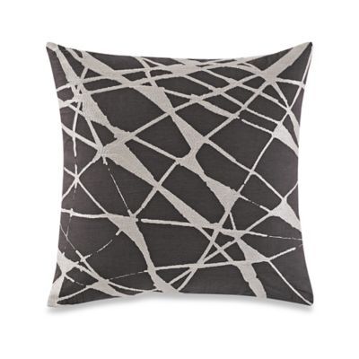 Kelly Wearstler Canyon Pleat Square Throw Pillow in Smoke | Bed Bath & Beyond