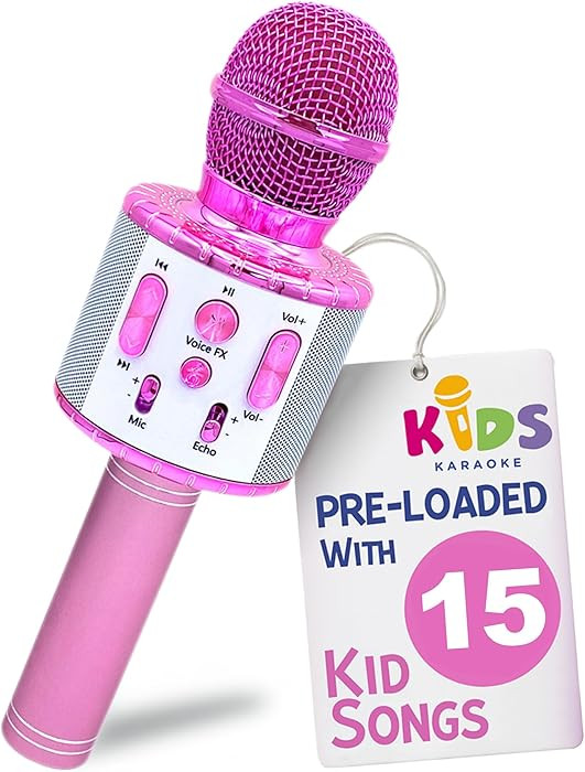 Move2Play, Kids Karaoke Microphone | Includes Pre-Loaded Songs & Bluetooth | Kids Birthday Party ... | Amazon (US)
