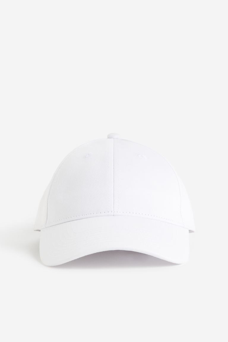 Cotton Twill Cap - White - Men | H&M US | H&M (US + CA)