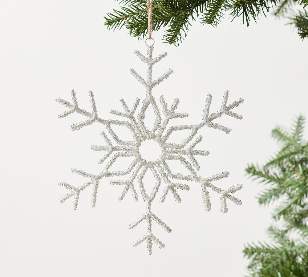 Glitter Snowflake Ornament | Pottery Barn (US)