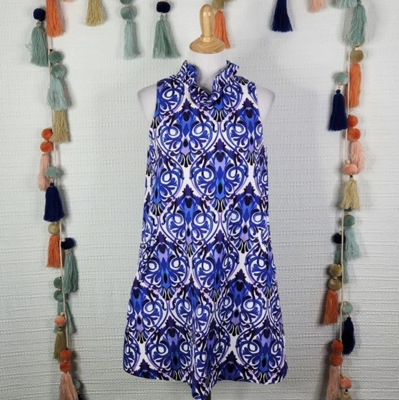 Tyler Boe Stella Linen Blend Mock Ruffle Neck Tie Back High-Low A-Line Dress XS | Poshmark