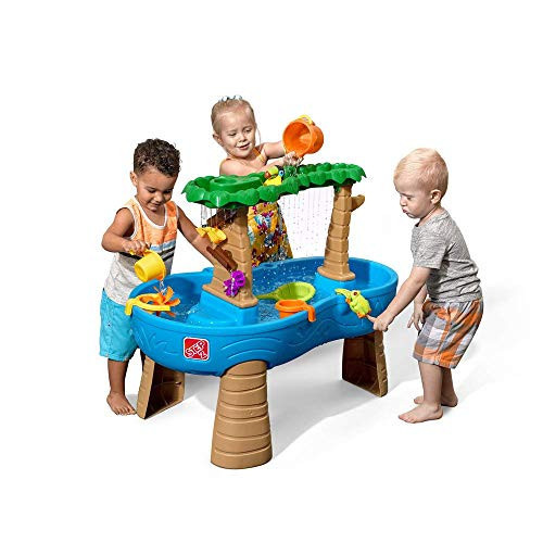 Step2 Tropical Rainforest Kids Water Tables, Outdoor Toddler Activity Table, Ages 1.5+ Years Old, 13 Piece Water Toy Accessories, Blue & Green | Amazon (US)