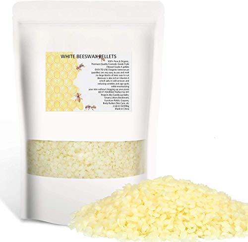 Howemon White Beeswax Pellets 2LB 100% Pure and Natural Triple Filtered for Skin, Face, Body and ... | Amazon (US)