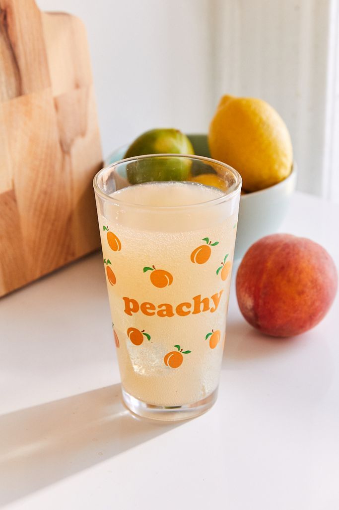 Peachy Pint Glass | Urban Outfitters (US and RoW)