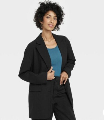Women's Oversized Blazer - A New Day Black M | eBay US