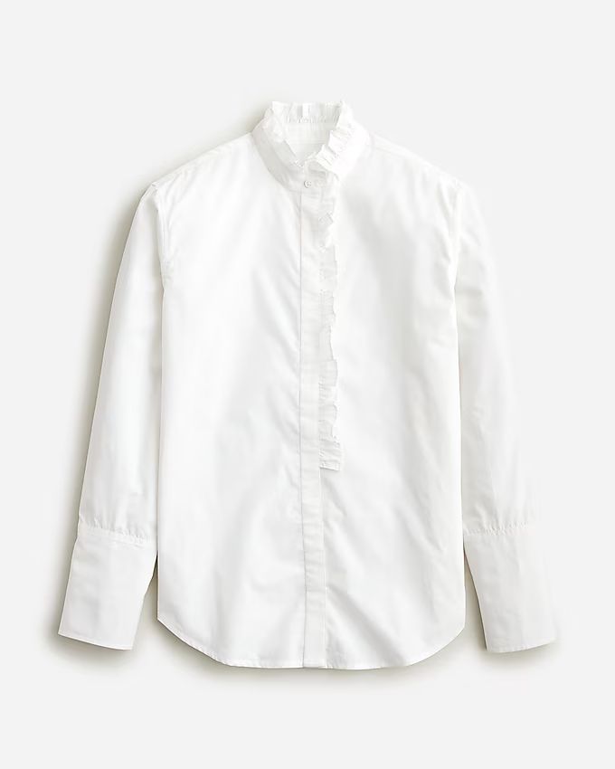 Ruffle-trim garçon shirt in cotton poplin | J.Crew US