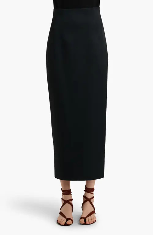 Khaite Loxley Ponte Knit Pencil Skirt in Black at Nordstrom, Size 8 | Nordstrom