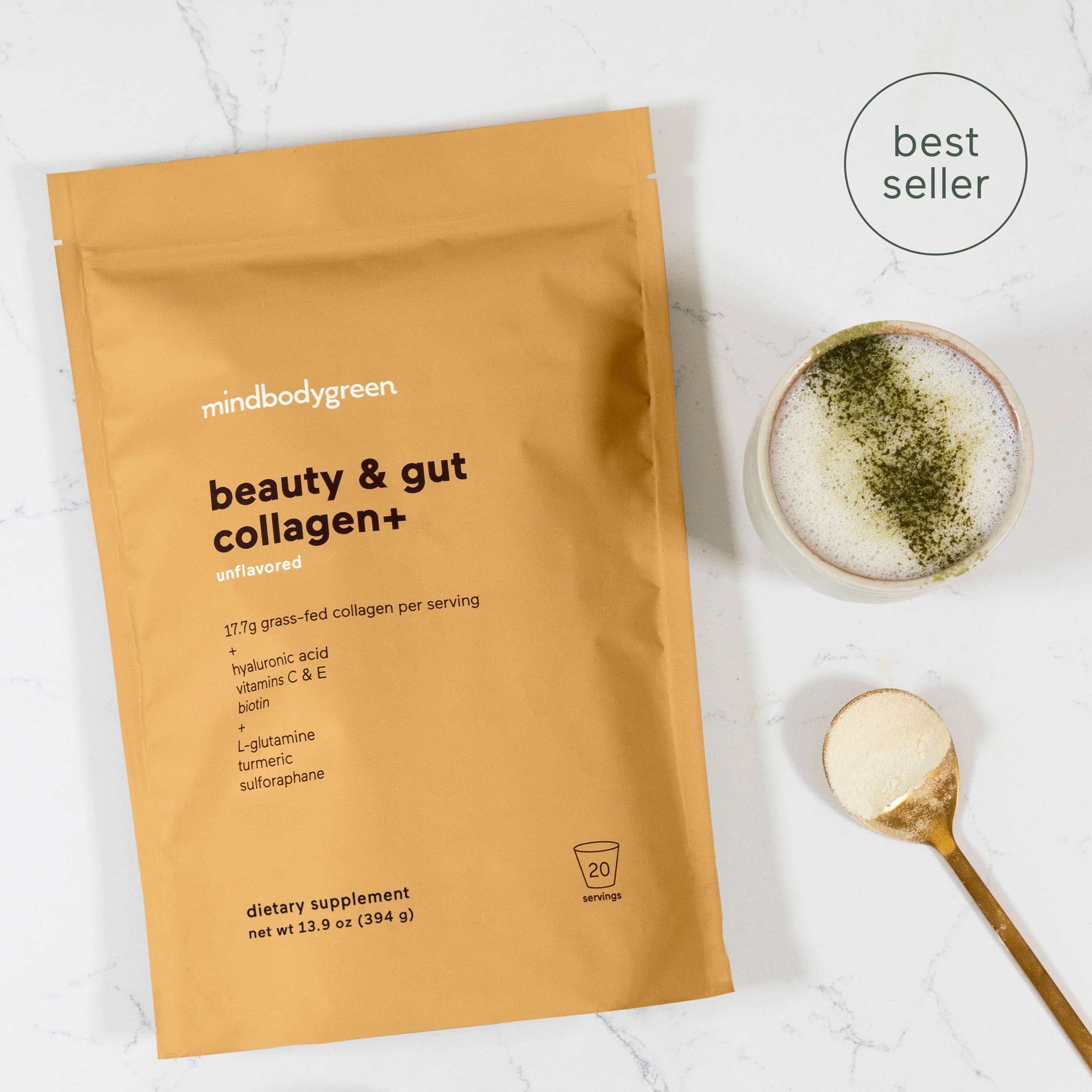 beauty &amp; gut collagen+ powder | mindbodygreen