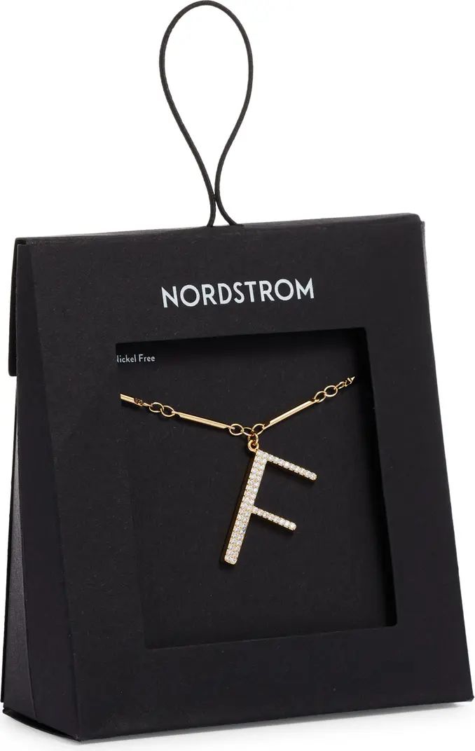 Nordstrom Cubic Zirconia Initial Pendant Necklace | Nordstrom | Nordstrom