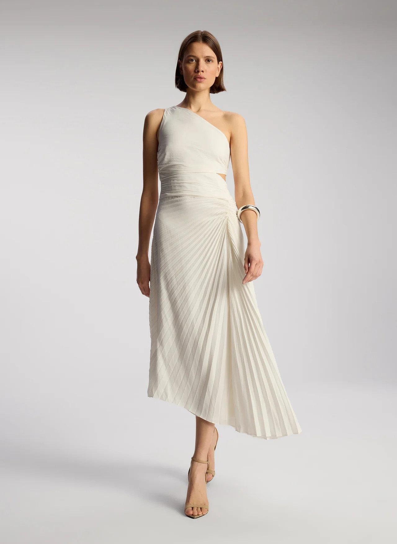 Dahlia Matte Pleated Dress | A.L.C