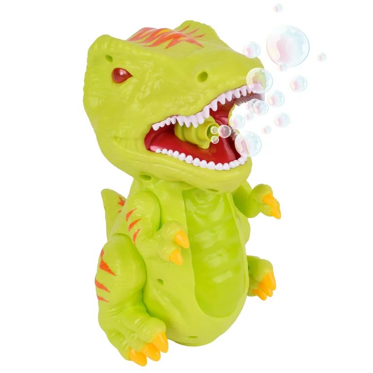 Play Day Bump N Go Bubble Blowing Dino with Lights, Sounds and Movement, Includes 4oz Solution | Walmart (US)
