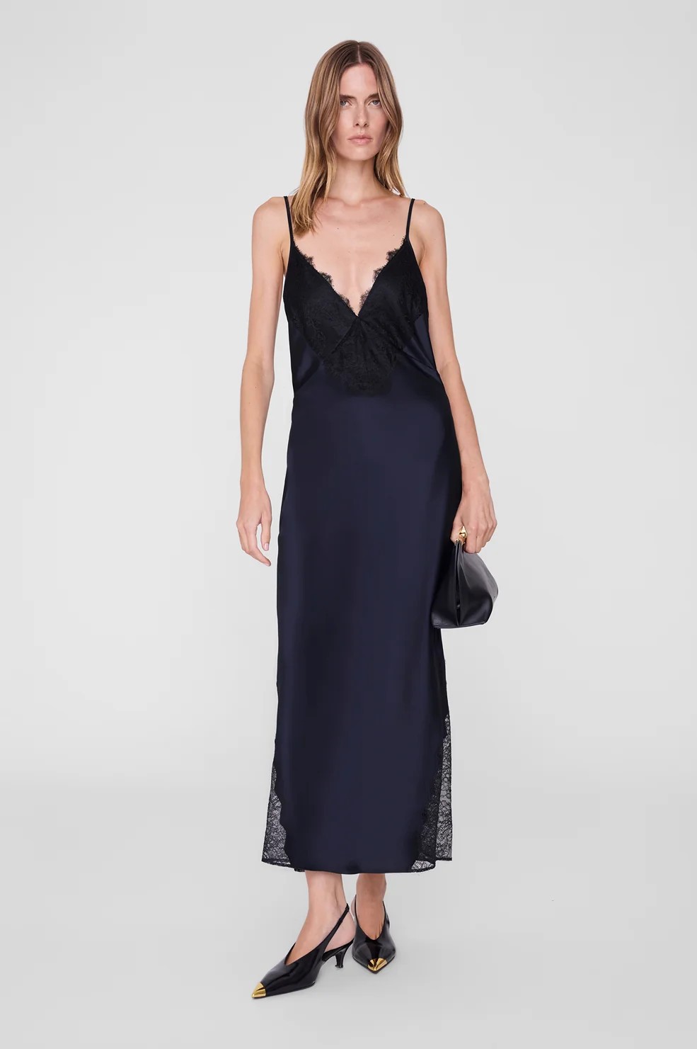 Judy Dress - Navy And Black Lace | Anine Bing