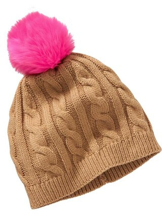 Old Navy Womens Cable Knit Pompom Caps Size One Size - Neutral | Old Navy US