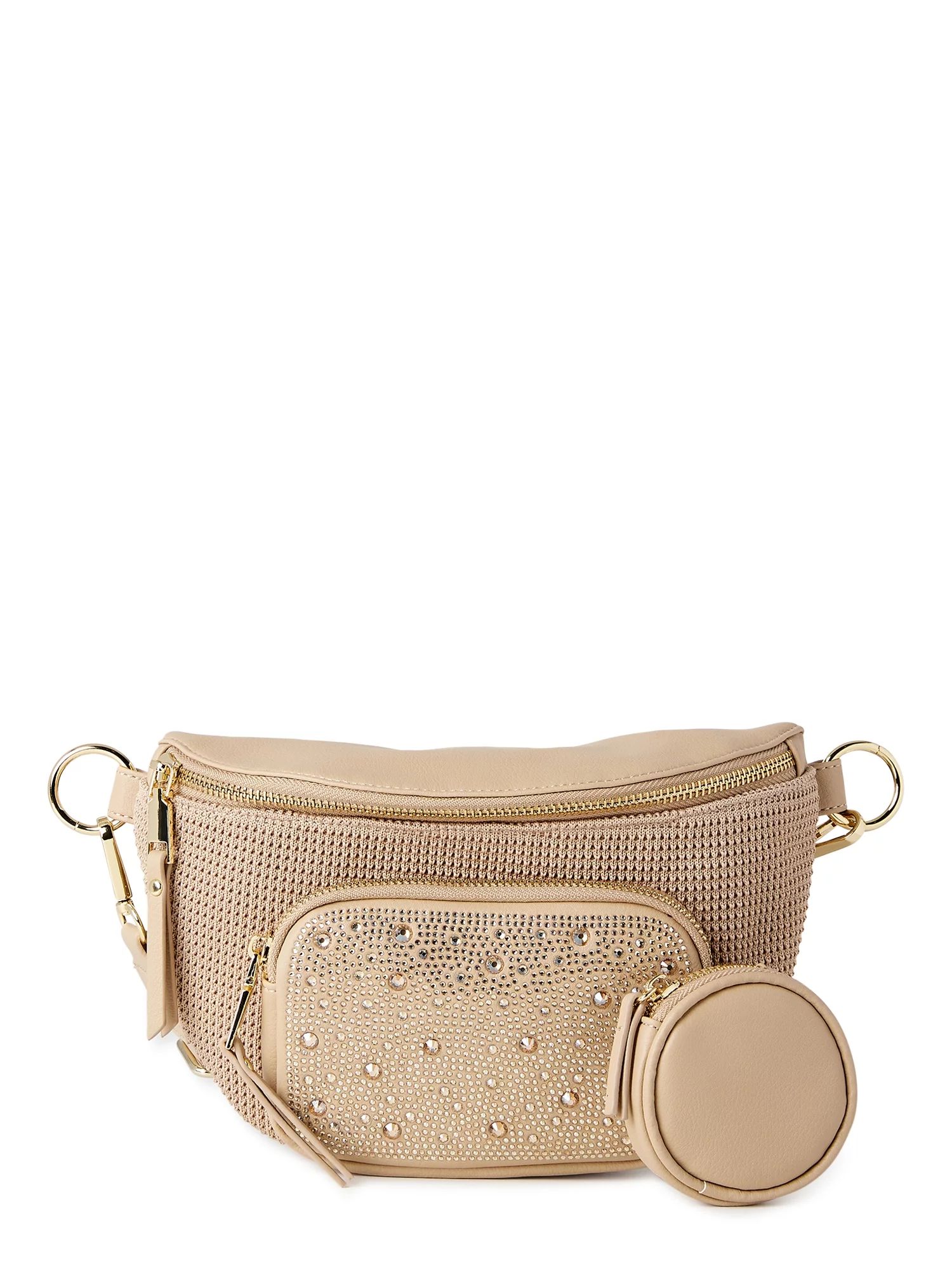 Madden NYC Women's Multi Belt Bag Fanny Pack Toasted Almond | Walmart (US)