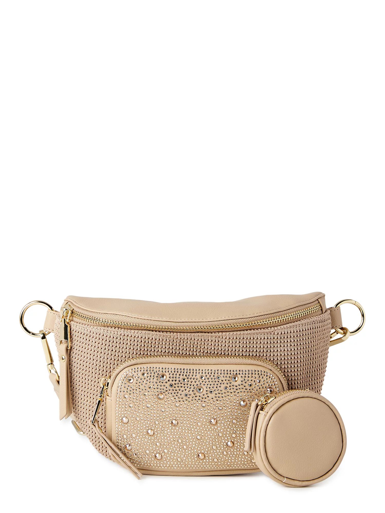 Madden NYC Women's Multi Belt Bag Fanny Pack Toasted Almond | Walmart (US)