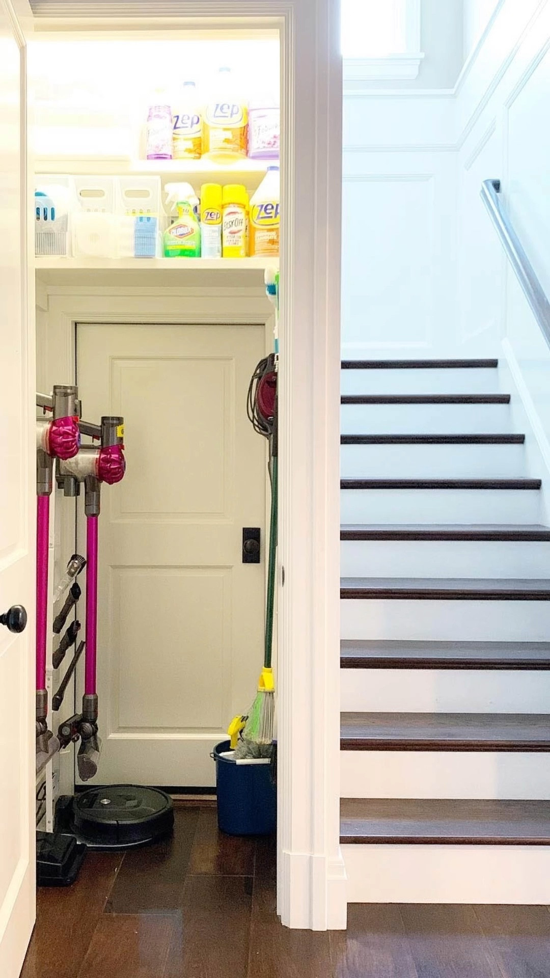 The ultimate standing Dyson organizer! This stand not only holds you vacuum upright, it holds all the attachments. In one easy to store spot! 

If you’ve been afraid to mount it to the wall or you’re renting and can’t put holes in the wall, this is an amazing option! 

#LTKHome #LTKSaleAlert #LTKSpringSale