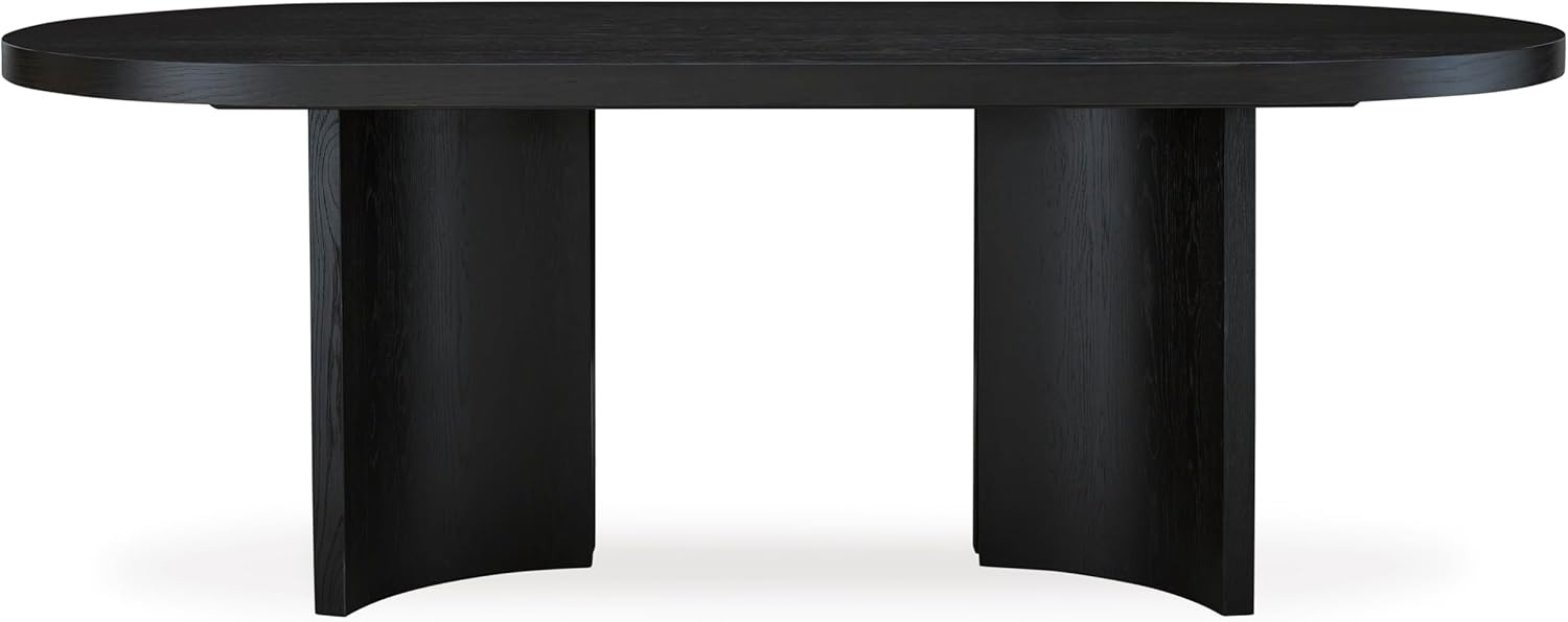 Signature Design by Ashley Rowanbeck Minimalist Dining Table for 8 People, Black | Amazon (US)