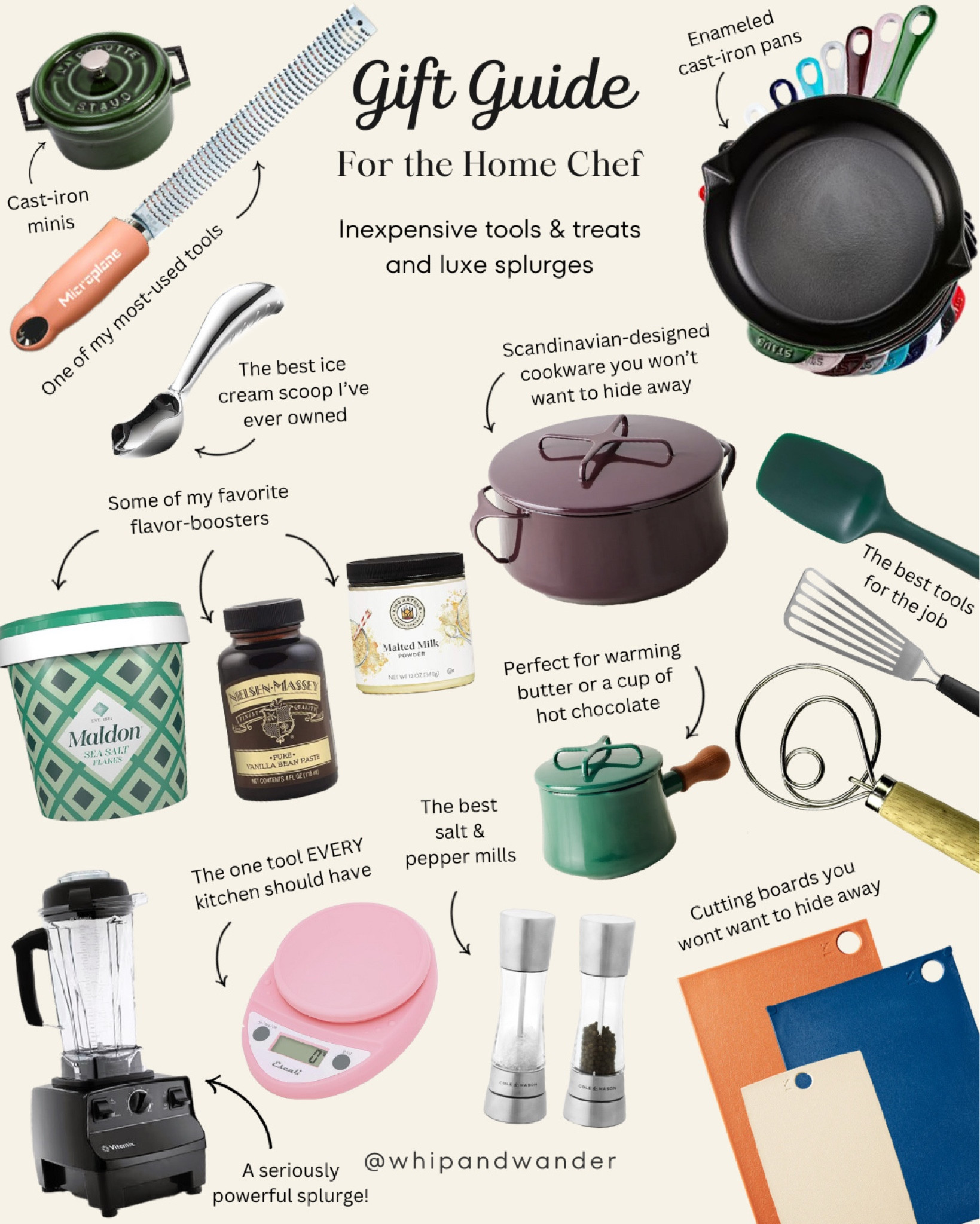 Indulge the culinary enthusiast in your life with our carefully curated gift guide tailored for the home chef. From essential kitchen tools to delightful gadgets, this list includes splurge-worthy gifts and inexpensive treats that your recipients will adore! Including: French enameled cookware, copper cookware, a powerful blender, my favorite cooking tools, the one item I think every home kitchen should have (a kitchen scale), gorgeous serveware, and a few edible items that add big flavor to your culinary creations!

#LTKGiftGuide #LTKHome