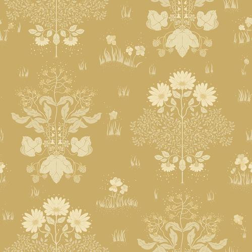 A-Street Prints Elda Delicate Daises Gold Wallpaper | DecoratorsBest | DecoratorsBest