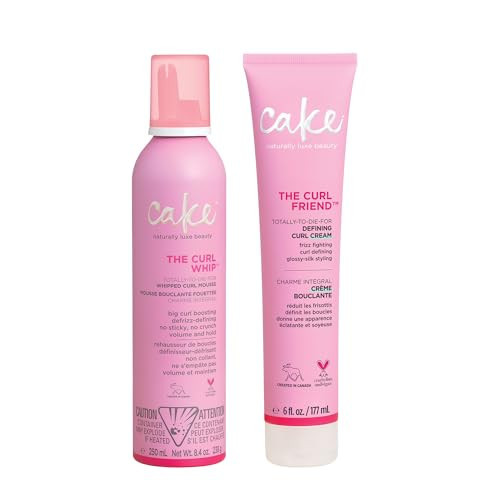 Cake Beauty Curl Friend Defining Cream & Volumizing Mousse Bundle - Curly Hair Styling Products | Amazon (US)