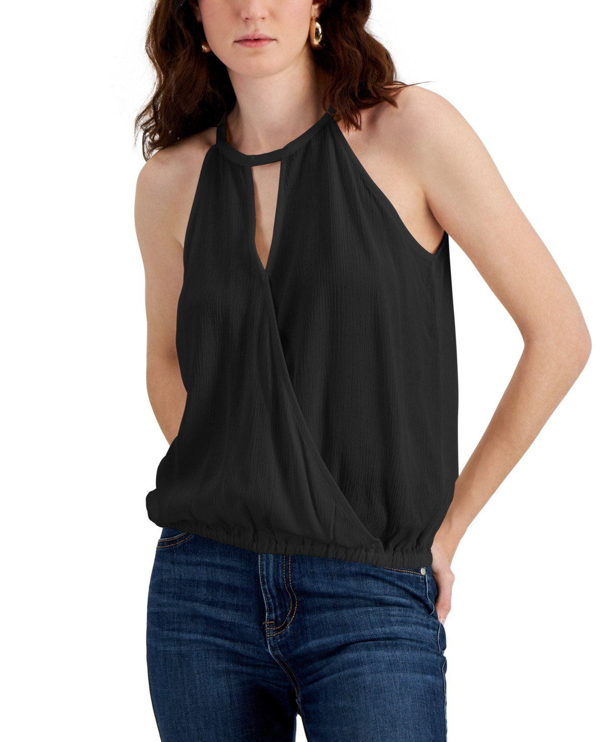 Inc International Concepts Women's Surplice Halter Top, Created for Macy's | Macys (US)