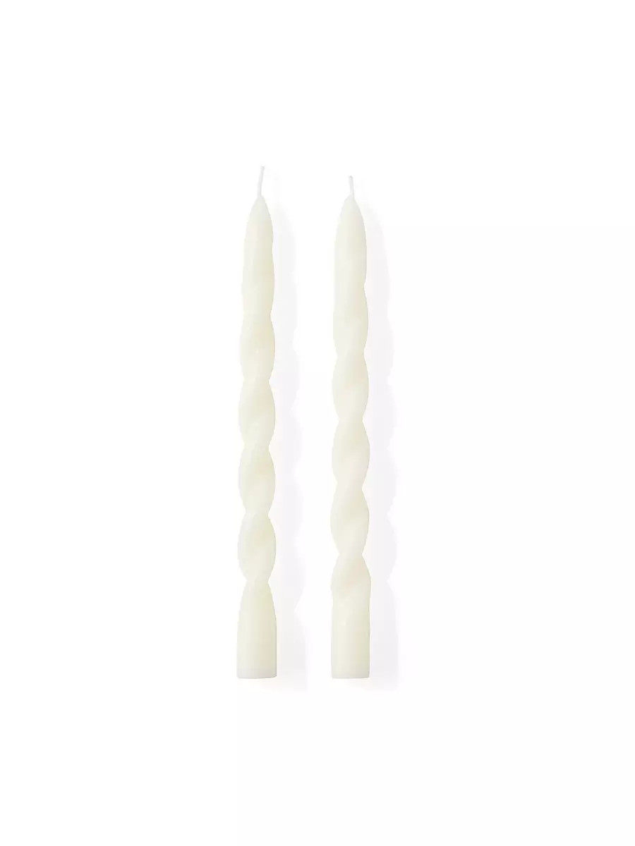 Barley Twist Taper Candles (Set of 2) | Serena and Lily