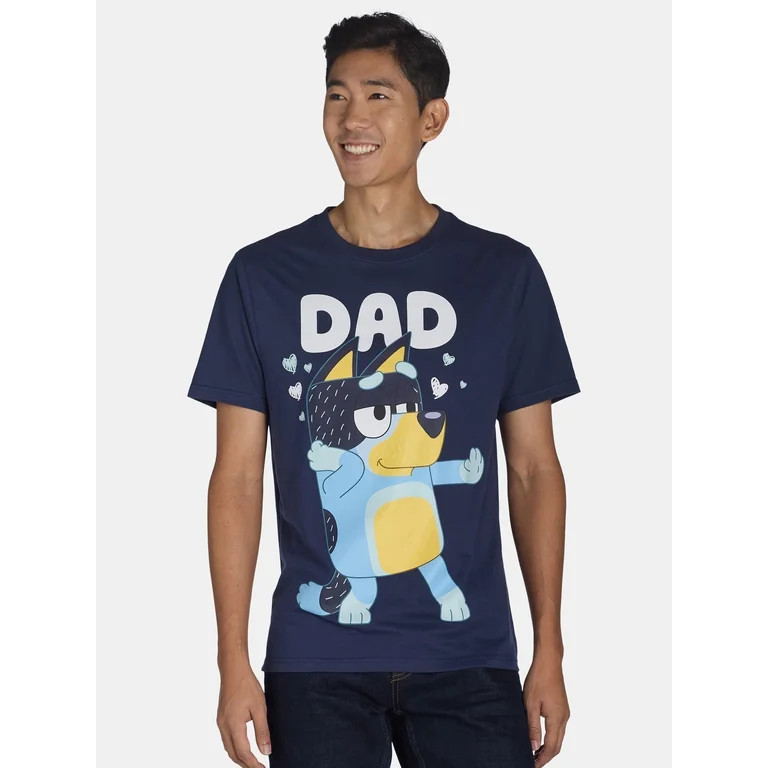 Bluey Men's & Big Men's Graphic Tee Shirt, Sizes S-3XL | Walmart (US)