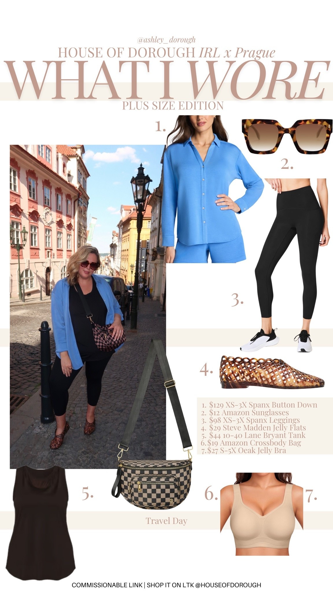 What I wore walking around Europe! Shoes are SO comfy! Wearing a 2X in the button down and leggings and a 18/20 in the black tank. Plus size, outfit inspo, casual outfit, mom life, summer fashion, apron belly

#LTKSeasonal #LTKPlusSize #LTKMidsize