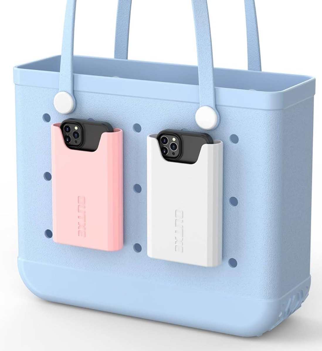 OUTXE 2 Pack Bogg Bag Phone Holder Compatible with All Bogg Bags, Silicone Cell Phone Holder Accessories for Bogg Bag, White and Pink Phone Case Holder Insert for Simply Southern

#LTKFamily #LTKTravel #LTKItBag