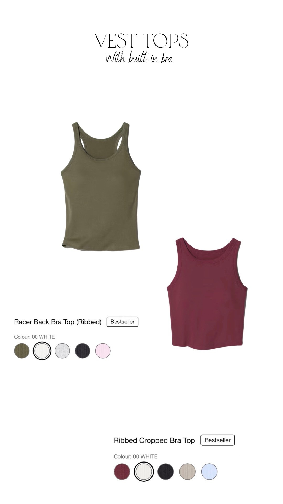 Best tops with built in bra. Full length and cropped . These are perfect for Spring. They’ve got some really nice colours this year too. Really nice wardrobe staples 

#LTKuk #LTKstyletip #LTKspring