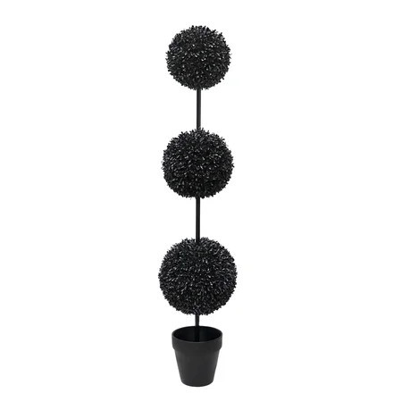 My Texas House Artificial 3-Ball Topiary, Black, 4' | Walmart (US)