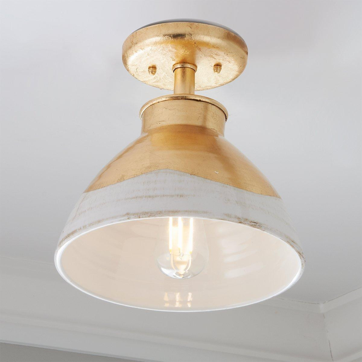 Gold Wave Semi-Flush Ceiling Light | Shades of Light