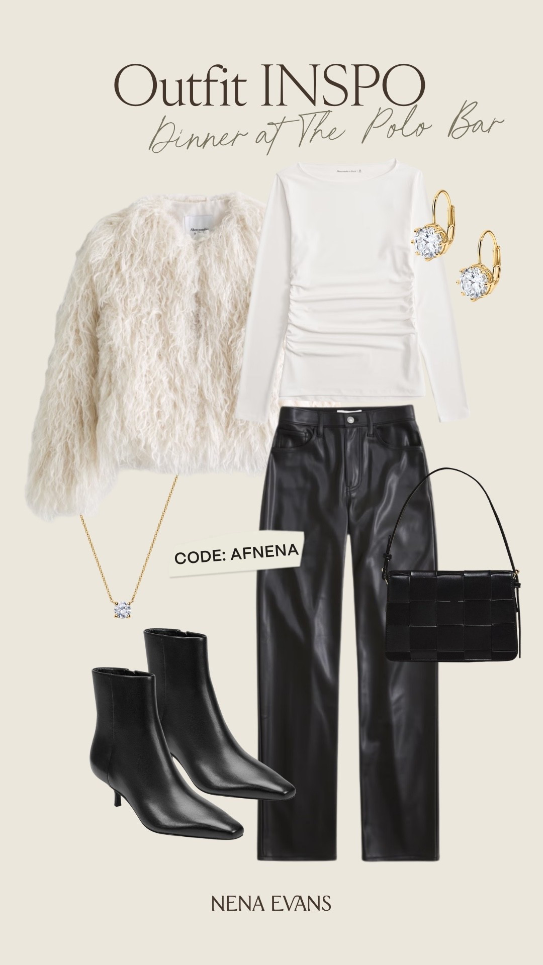 NYC Outfit Inspo: Dinner at The Polo Bar 🥂 Use code AFNENA to save 15% OFF Abercrombie through 12/15! 

Winter outfit 
Winter fashion 
New York City outfit 
Date night outfit 
Dinner outfit 
Leather pants 
Faux fur coat

#LTKSeasonal #LTKSaleAlert #LTKFindsUnder100